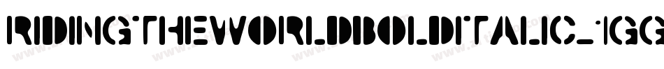 RidingTheWorldBoldItalic-1GG6j字体转换