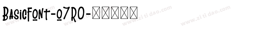 BasicFont-o7R0字体转换