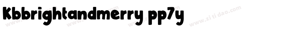 Kbbrightandmerry-pp7y字体转换