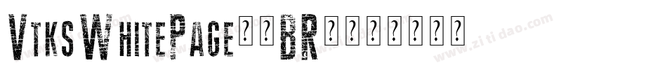 VtksWhitePage-9BR2字体转换