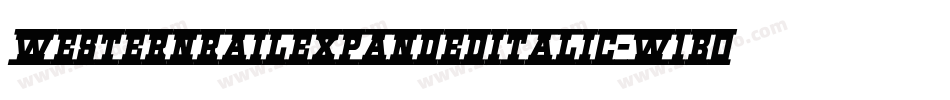 WesternRailExpandedItalic-w1Bo8字体转换