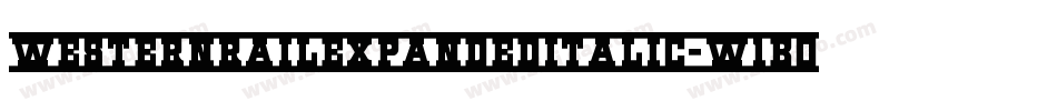 WesternRailExpandedItalic-w1Bo8字体转换