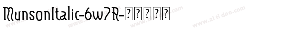 MunsonItalic-6w7A字体转换