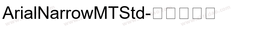 ArialNarrowMTStd字体转换