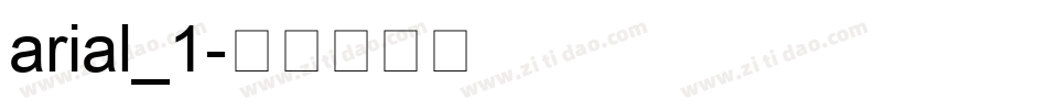 arial_1字体转换