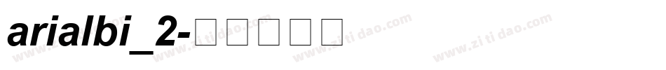 arialbi_2字体转换