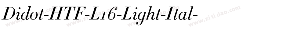Didot-HTF-L16-Light-Ital字体转换
