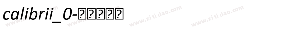 calibrii_0字体转换