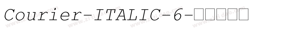 Courier-ITALIC-6字体转换