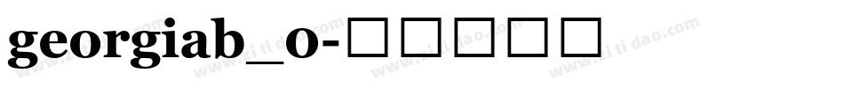 georgiab_0字体转换