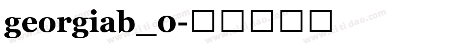 georgiab_0字体转换