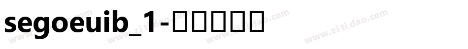 segoeuib_1字体转换