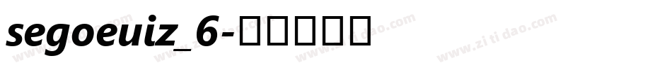 segoeuiz_6字体转换