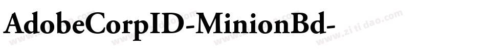 AdobeCorpID-MinionBd字体转换