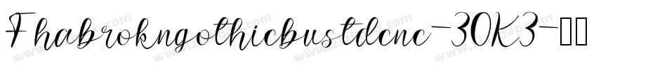 Fhabrokngothicbustdcnc-30K3字体转换