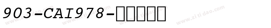 903-CAI978字体转换