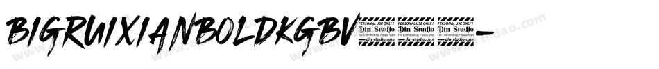 bigruixianboldkgbv1.0字体转换