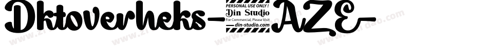 Dktoverheks-7AZE字体转换
