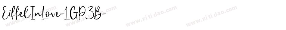 EiffelInLove-1GP3B字体转换