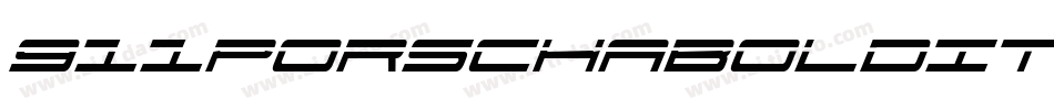 911PorschaBoldItalic-Ldz5字体转换