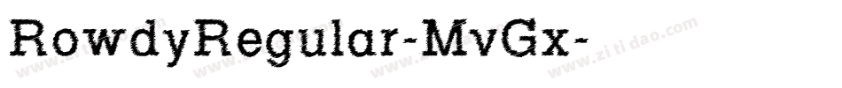 RowdyRegular-MvGx字体转换