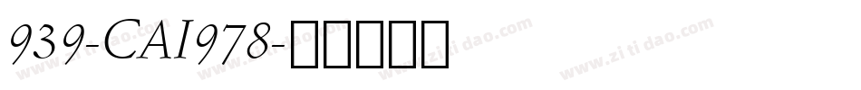 939-CAI978字体转换