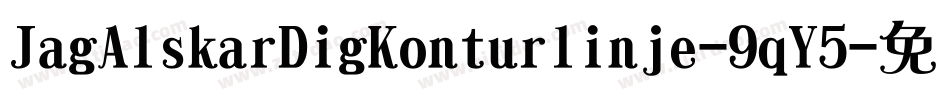 JagAlskarDigKonturlinje-9qY5字体转换