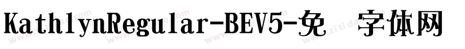 KathlynRegular-BEV5字体转换
