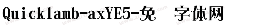 Quicklamb-axYE5字体转换