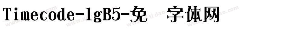 Timecode-lgB5字体转换