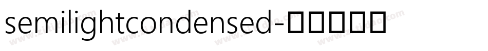 semilightcondensed字体转换