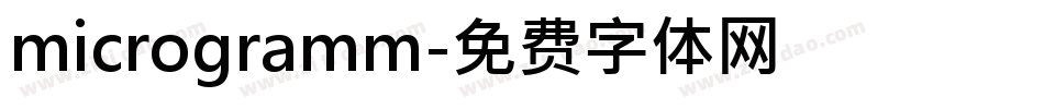 microgramm字体转换