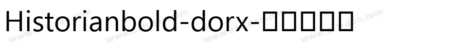 Historianbold-dorx字体转换