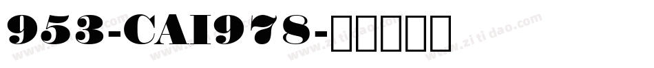 953-CAI978字体转换