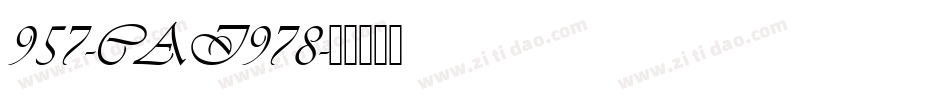 957-CAI978字体转换