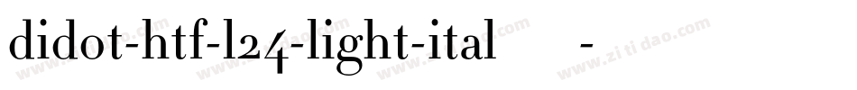 didot-htf-l24-light-ital转换器字体转换