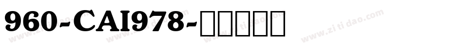 960-CAI978字体转换