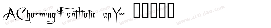 ACharmingFontItalic-apYm字体转换