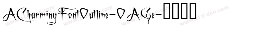 ACharmingFontOutline-OAGe字体转换