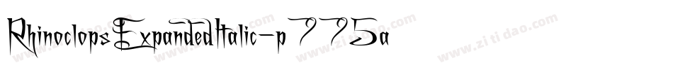 RhinoclopsExpandedItalic-p775a字体转换