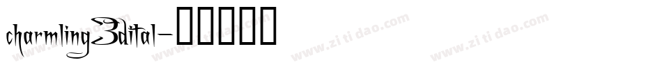 charmling3dital字体转换