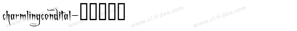 charmlingcondital字体转换