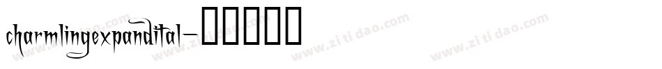 charmlingexpandital字体转换