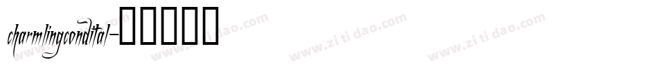 charmlingcondital字体转换