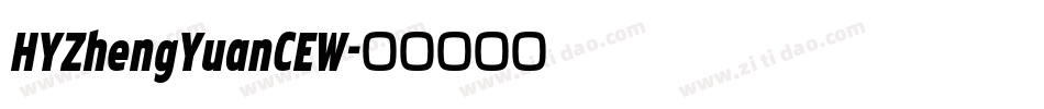 HYZhengYuanCEW字体转换