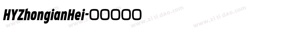 HYZhongianHei字体转换