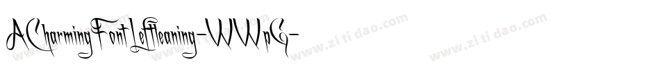 ACharmingFontLeftleaning-WWpG字体转换 ACharmingFontLeftleaning-WWpG字体转换