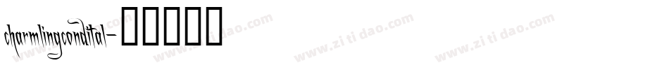 charmlingcondital字体转换