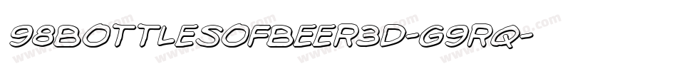 98BottlesOfBeer3D-G9Rq字体转换