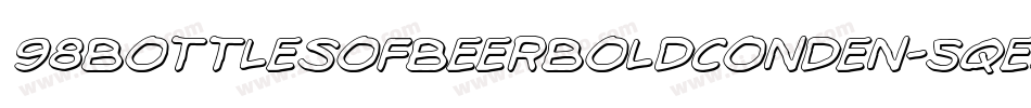 98BottlesOfBeerBoldConden-5qeB字体转换